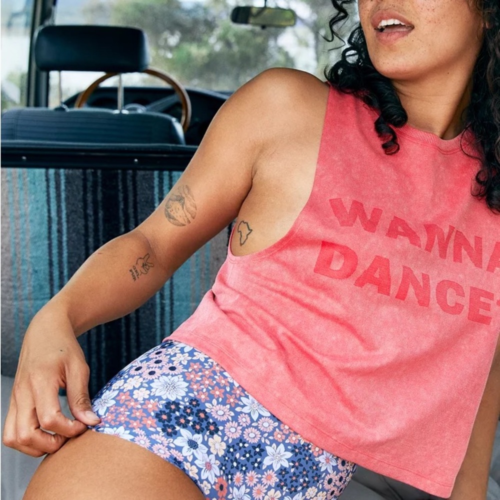 aerie OFFLINE Red Graphic Crop Tank